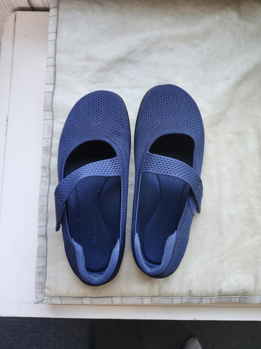Women's Knit Mary Jane Flats - Navy